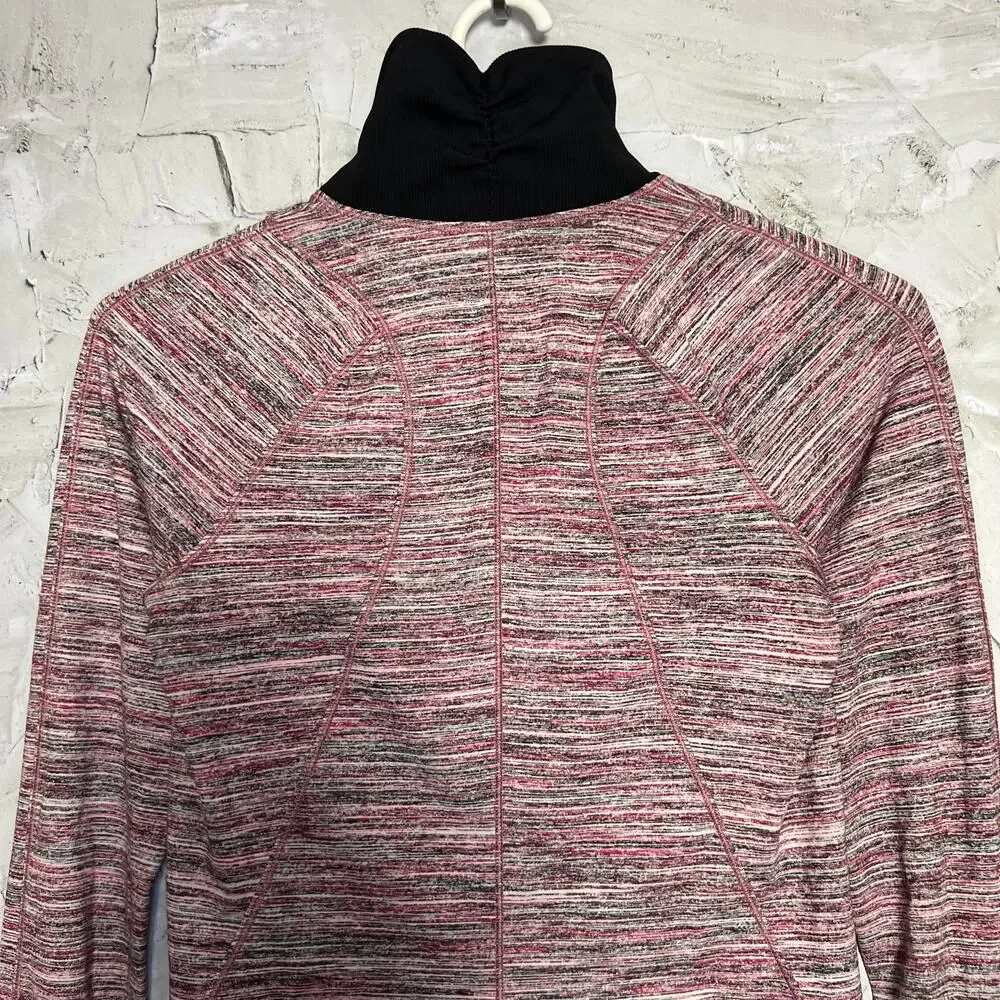 Lululemon Runderful Half Zip Pullover Size 4 Space Dye Berry Run Top Athletic